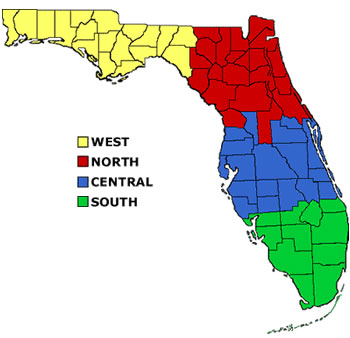 Florida County Golf Course Map